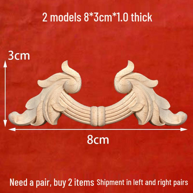 Solid Wood European Carved Corner Flower Décor Piece