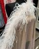 DIY 6 Ply Ostrich Feathers Boa 0.5M/1M/2M/3M Long Feather Shawl Costume Boa Plumes Carnival Clothes Dress Sewing Feather Trim Crafts