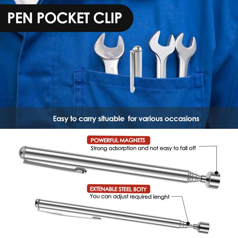 Magnetic Pickup Tool Portable Telescopic Magnetic Rod Stainless Steel Picking Up Nut Bolt Magnet Stick Grabber Screw Magnet Tool