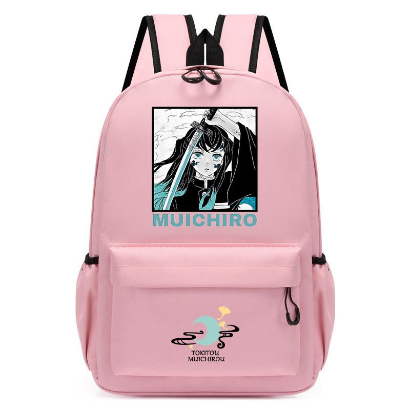 Student School Demon Slayer Print Backpack Casual Waterproof Small Bag