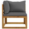 Maison Exclusive - Banc de jardin à 2 places avec coussins gris foncé