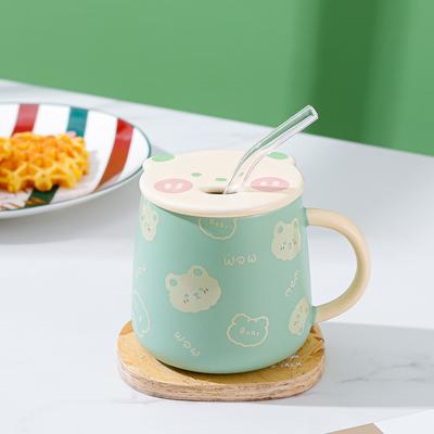 Cartoon Cute Bear Mug Student Ceramic Cup Home Suit Souvenir Gift Cup Couple