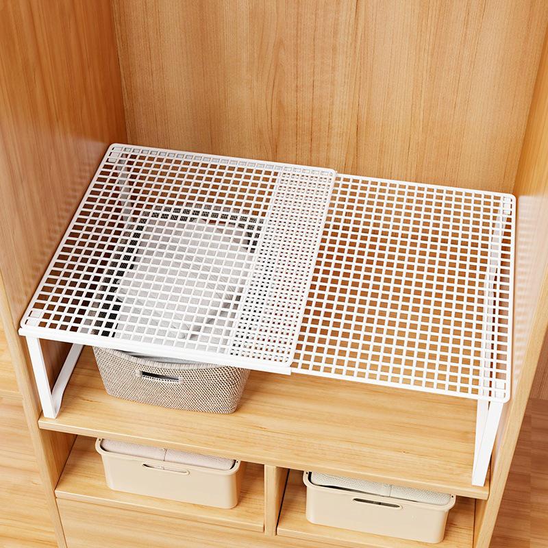 Retractable Wardrobe Shelf Cabinet: Space-Saving Pull-Out Divider & Shoe Rack