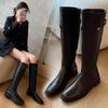 Spring and Autumn, But Knee Thick-soled Boots for Women, Thin for Small Men, Thick Heels, Elastic Thin Boots, Knight Boots, High Boots for Women
