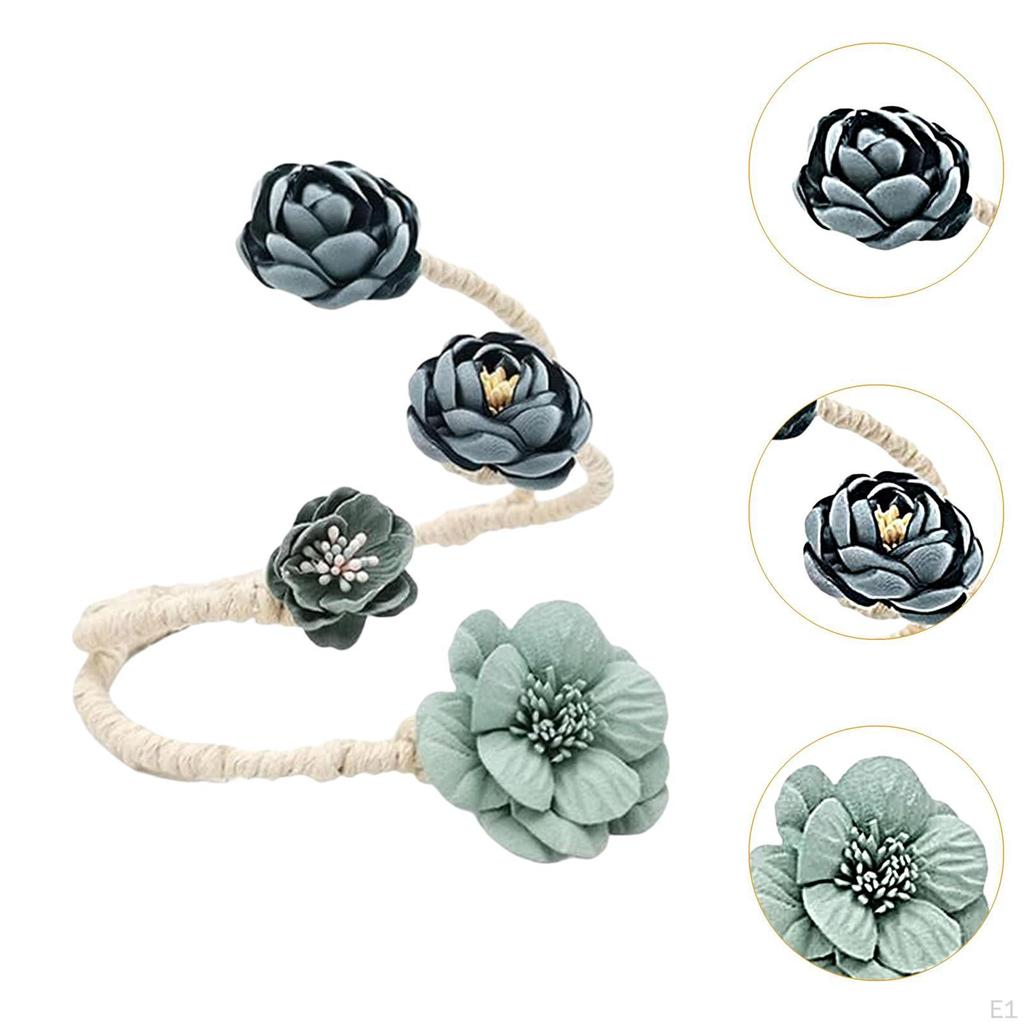 Vorhanghalter-Clip Raffhalter Kunstblume Fensterdekoration Drehverschluss-Rückhalter Ornament für