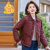 Mid-winter Cotton-padded Clothes, Light Lapel Short Middle-aged and Elderly Women's Cotton-padded Jackets, Cold-proof and Warm Casual Jackets