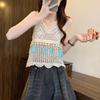 Boho Crochet Tassel Crop Vest