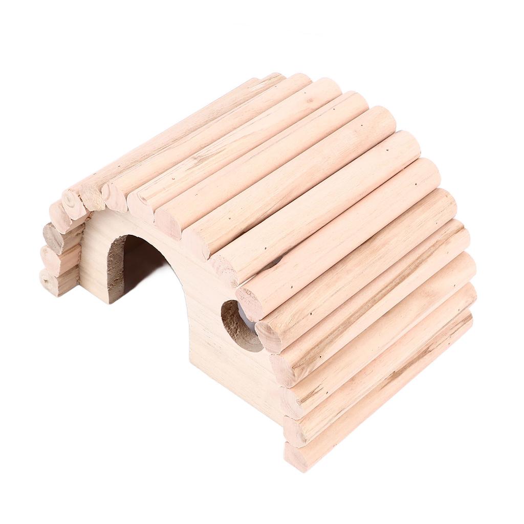 Hamster Holzhaus Niedliche Bogenform Warm Sicher Stabil Meerschweinchen Holzhaus für Hamster Rennmäuse Ratten Kleintiere