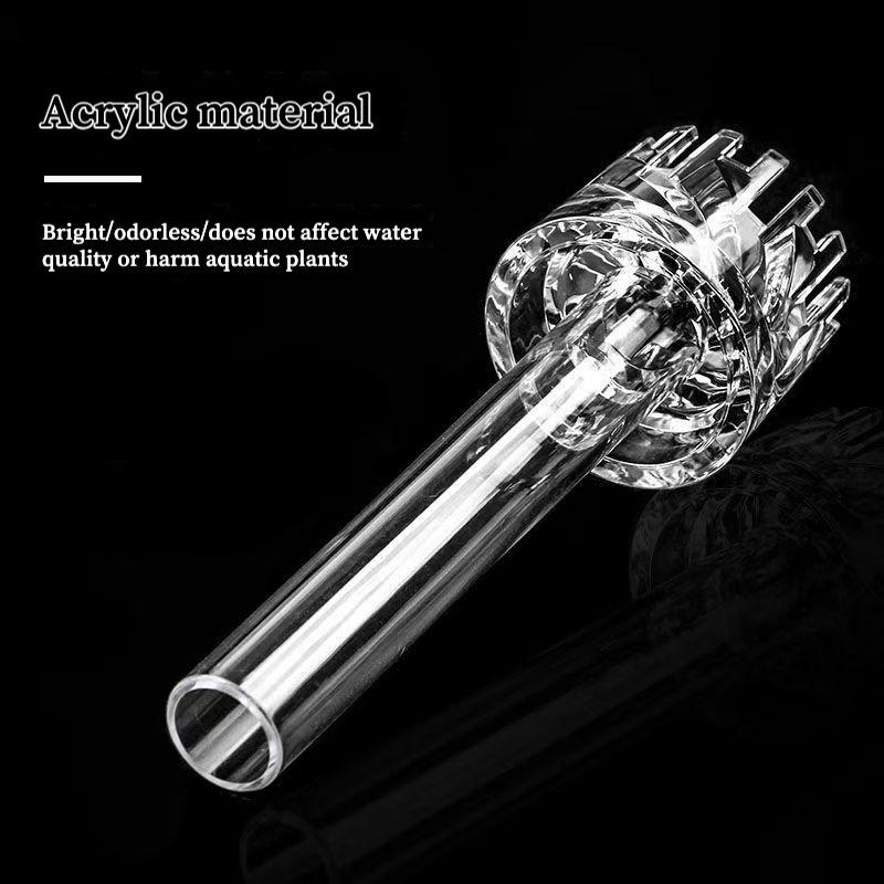 Acrylic Oil Skimmer Aquarium Filter Degreasing Film Float Inlet Outlet Pipe Remove Oil Slick Basket For Shrimp Fish Tank Filter