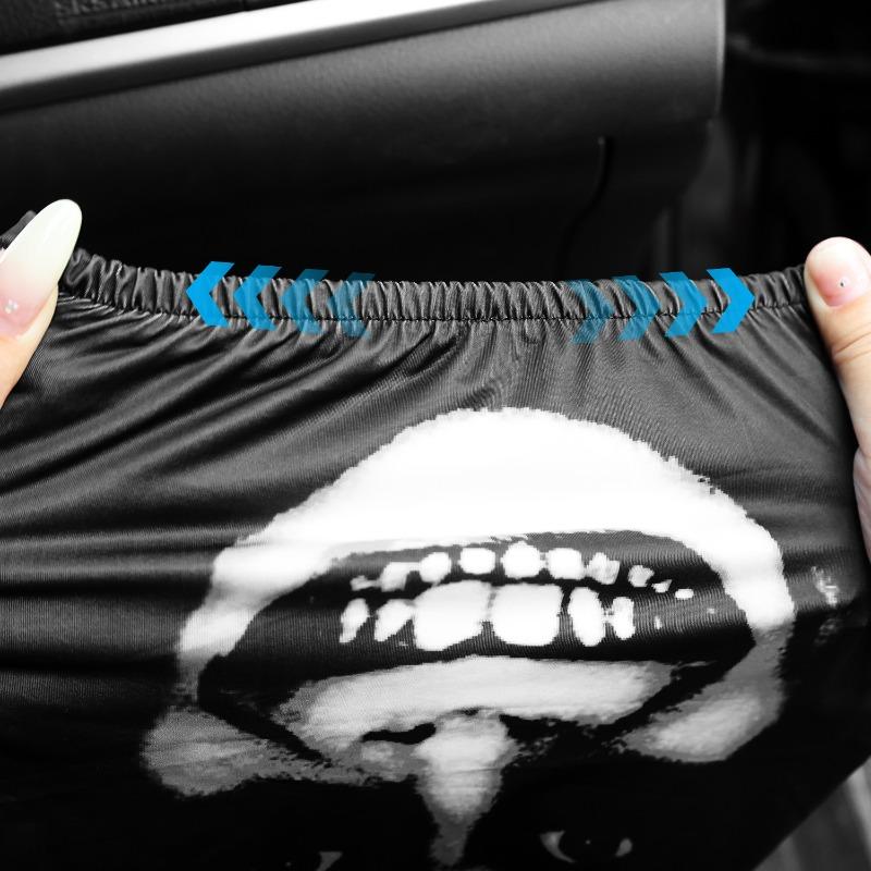 Elastic Skull Car Headrest Cover Halloween Horror Stretch Universal Funny Scary Pillow Case Auto Seat Accessories 2026