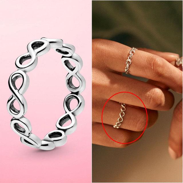 Pierścionek damski 2022 nowy srebro 925 błyszczące i polerowane linie palec serdeczny dla kobiet ślub biżuteria zaręczynowa prezent Anel