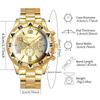 2 Stück/Set Mode Herrenuhr Hip Hop Falsche Drei Augen Rundes Gehäuse Stahlarmband Quarzuhren Set (Box nicht im Lieferumfang enthalten)
