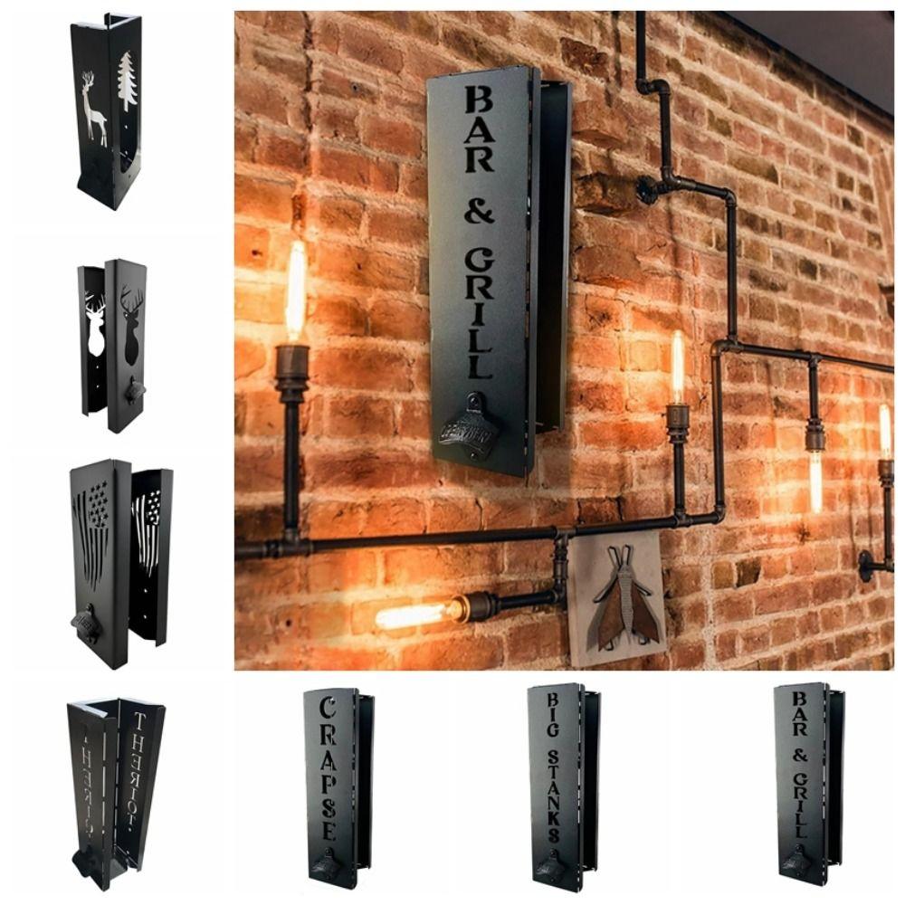 

2 in 1 Can Cooler Holder Metal Can Sleeve Bracket Can Cooler with Bottle Opener Home Decor