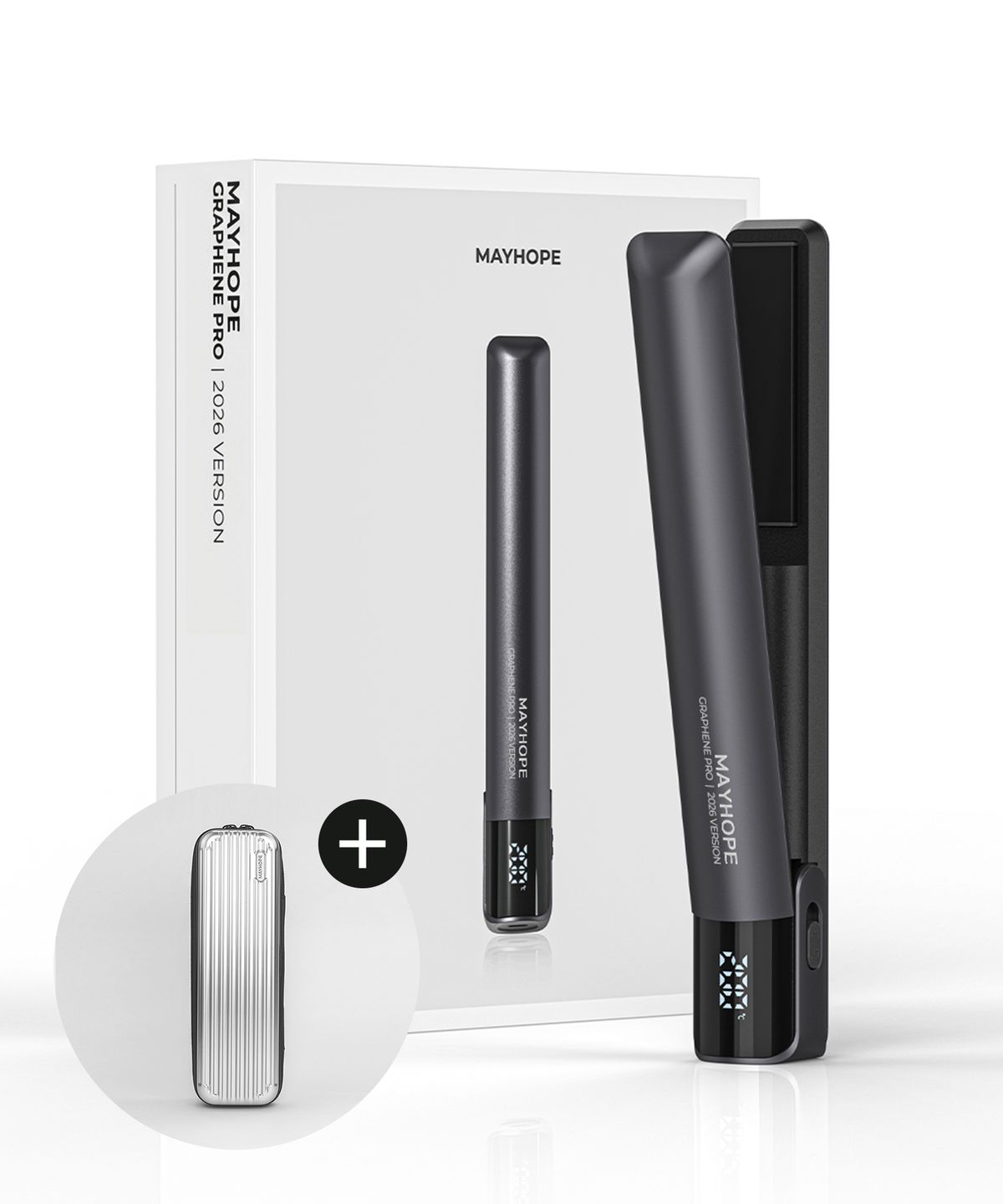 Cordless hair straightener, portable travel hair straightener