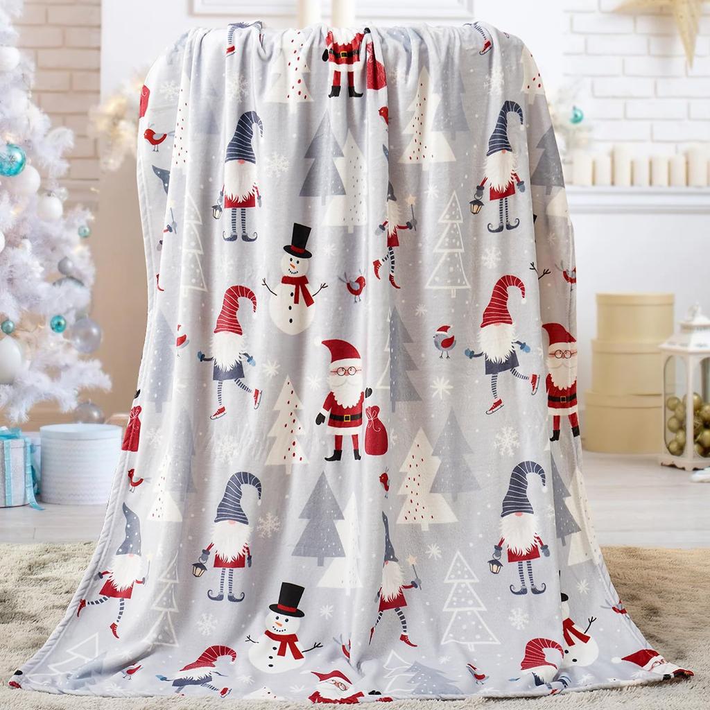 Christmas Blanket Soft Flannel Warm Plush Holiday Decoration Blanket Winter Comfortable Sofa Blanket S135