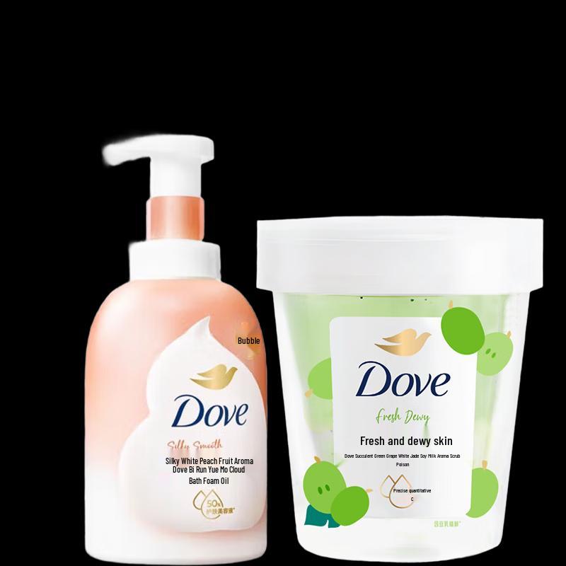Dove Peach Body Wash & Grape Scrub Set