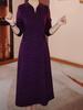2025 Spring/Autumn Elegant Waist-Slimming Midi Dress for Middle-Aged & Elderly Women