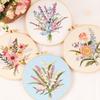 With Floral Flower Patterns Embroidery Kit Fabric for Beginners Cross Stitch Kits Home Decoration Handmade Gift