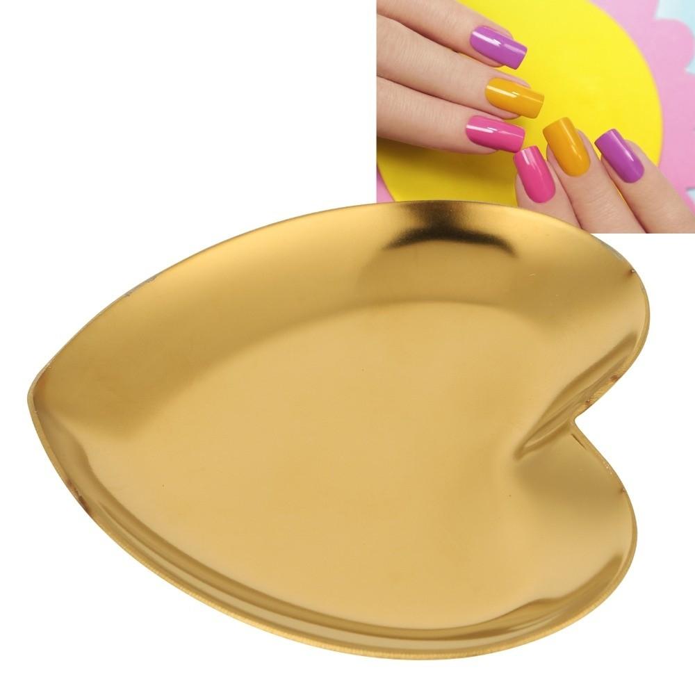 Heart Shaped Manicure Color Mixing Tray Cosmetics Organizer Tray  DIY Pigment Blending