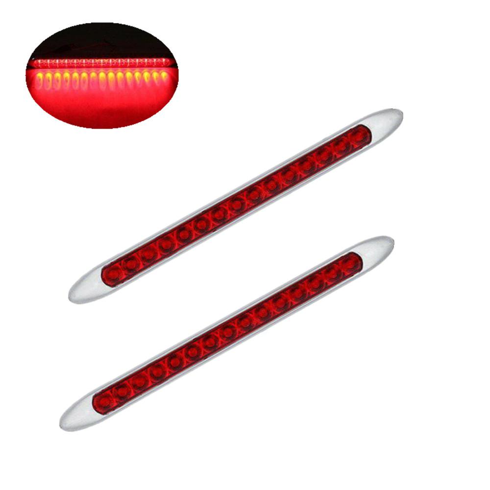 2PCS Trailer Taillight 15LED Truck Turn Signal Rear Brake Lamp 12V 24V for Trailer RV Boat Bus Scania rear tail lights Red