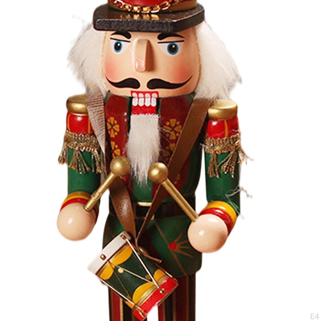 Wooden Nutcracker Soldier Handcraft Christmas Ornaments Desk Tabletop Decor