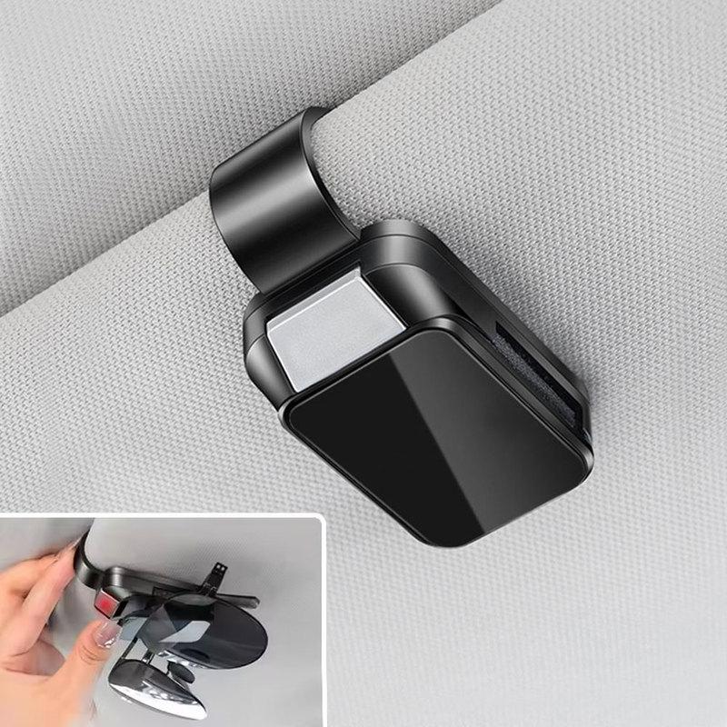1pc Car ABS Multifunctional Sunglasses Ticket Card Clamp Interior Sun Visor Eyeglasses Storage Holder Clip Auto Accessories