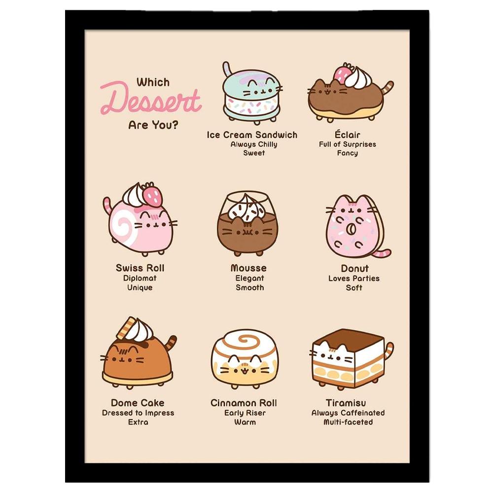 Pusheen Which Dessert Are You? Framed Poster