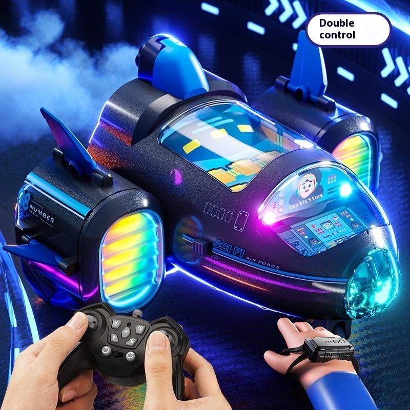 Concept Spaceship Stunt Remote Control Car Gesture Sensing Light Music Spray Drift 360 ° Rotating Children'S Toy Children'S Gift