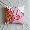My F-Friend Pink Rabbit Cartoon Cushion Cover Square Decorative Throw Pillow Case Sofa Bed Living Room Birthday Anniversary