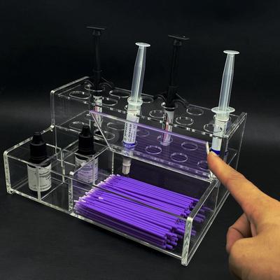 Supporto per organizer per dispenser di applicatori di composito acrilico dentale per siringhe e accessori di composito
