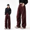 Fleece Thickened and a and Sa Overalls Children's Winter Fashion Casual Loose Straight Wide-leg Sweatpants