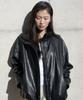 The N:L Turn Leather Jacket - [Black]