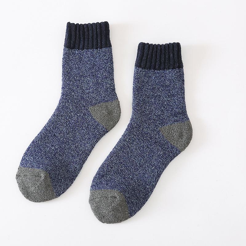 Meias de Inverno Masculinas em Lã Cashmere e Malha Terry: Super Grosso, Quente, Design de Cano Médio