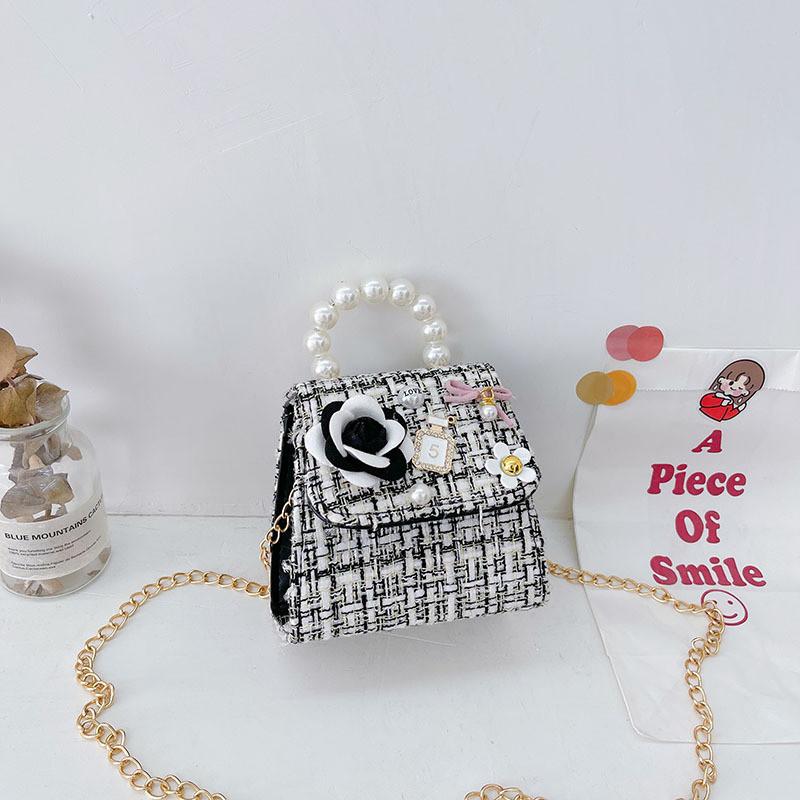 Adorable Children's Bowknot Crossbody Bag Fashionable Floral Design For Girls