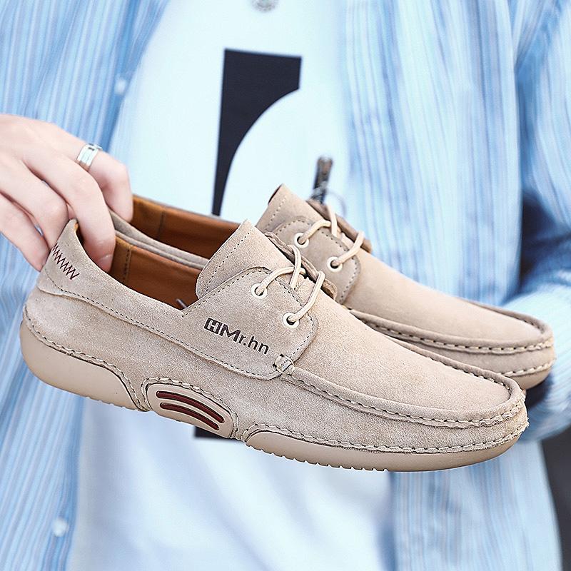 

Мода 2025 Новые повседневные кроссовки Мужские кроссовки Кожаная удобная обувь для ходьбы, пеших прогулок, бега трусцой, спорта, балетки Ручная работа Мужская обувь для тренировок 38 песочный