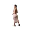 Amazon's new fashionable European and American women's clothing halter lace-up tight-fitting sexy printed hip-wrapped dress