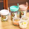Salad Yogurt Box Cereals Container Double-layered Portable Travel Storage Jars