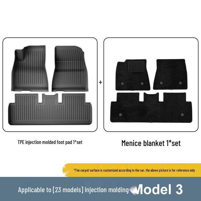 Compatible TPE Car Mats for 2023 Tesla Model Y/3