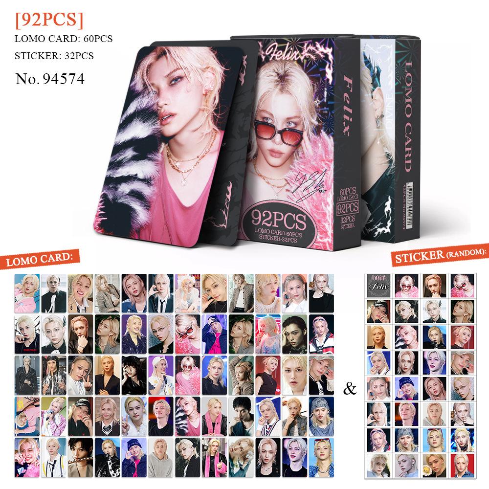 92Pcs Skzoo Collection Card Straykids New Exclusive Doit Photo Card Felix Han I. N Star Sticker Peripheral Lomo Card