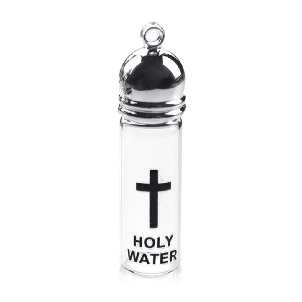 Elegant Holy Water Bottle Glass Holy Water Container Featuring Silver/Gold Color Lid For Spiritual Rituals Collectors