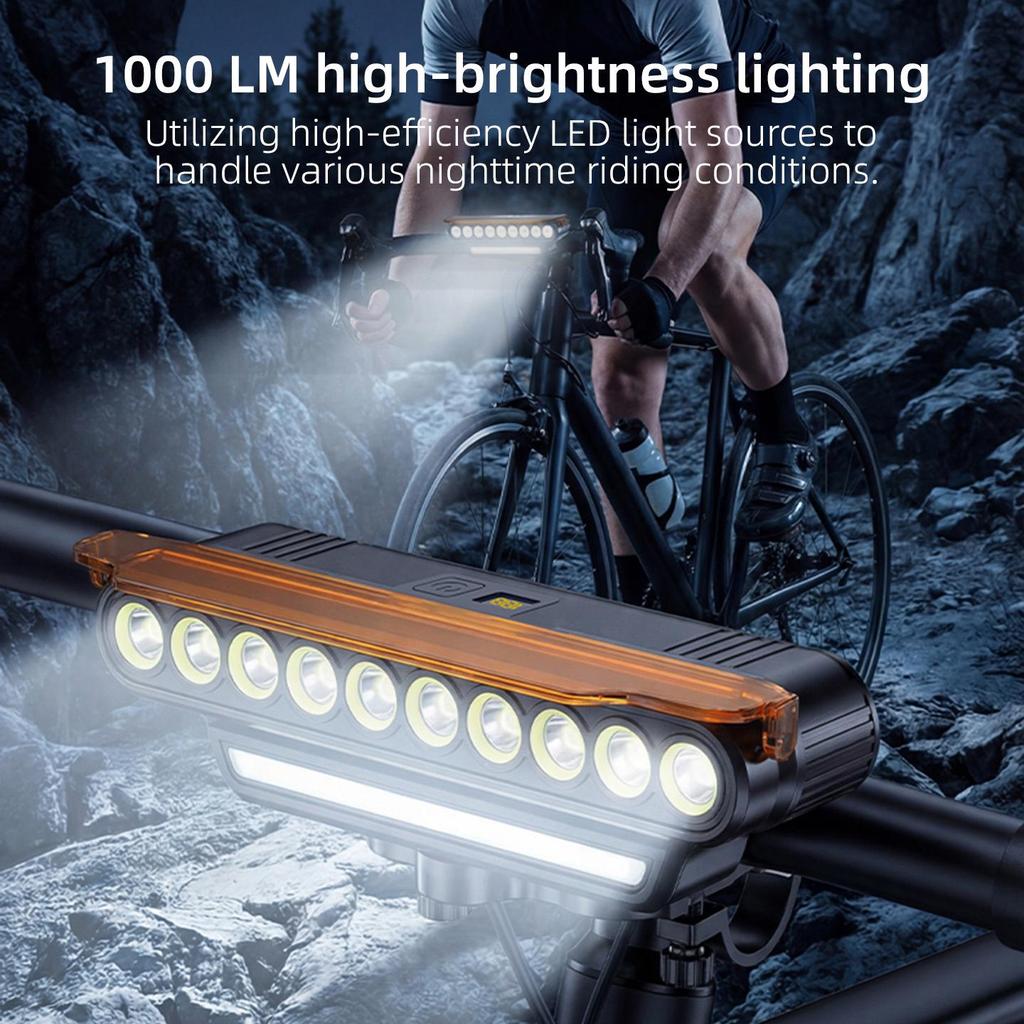High Decibel Bicycle Horn and Headlight for Night Riding