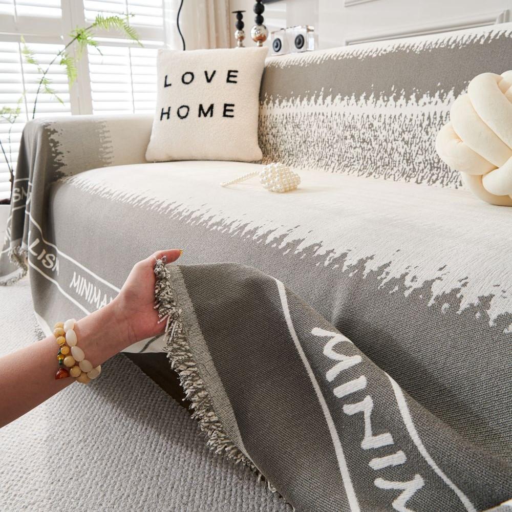 Moderne Luxus-Sofa-Überwurf mit Farbblock-Muster, weicher Bezug, Camping-Picknick-Matte, Überwurfdecken für das Wohnzimmer