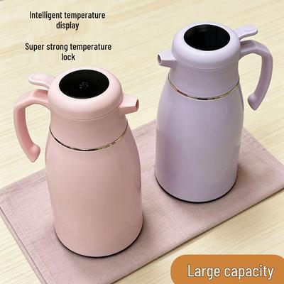 Large Capacity Smart Glass Liner Insulated Thermos Flask for Hot Water