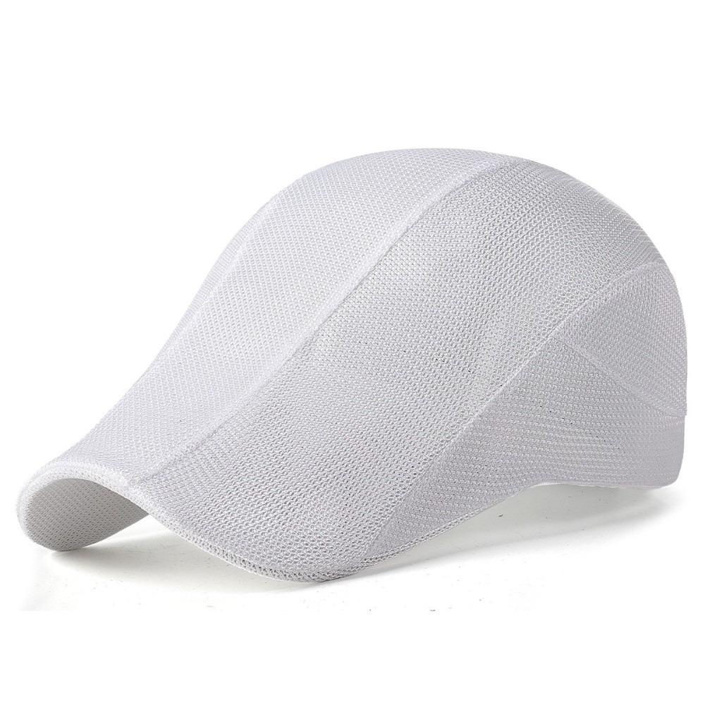 Vintage Summer Forward Cap Solid Panel Full Mesh Baseball Cap Adjustable Breathable Painter Hat Sun Hat
