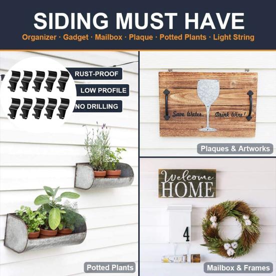 10Pcs Storage Hooks Rustproof Corrosion Resistant Not Easily Deformed Polished Surface Simple Installation Hanging Wall Hooks