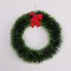 35CM Christmas Garland with Bow Christmas Vine Ring Wreath Decoration Christmas Window Decoration