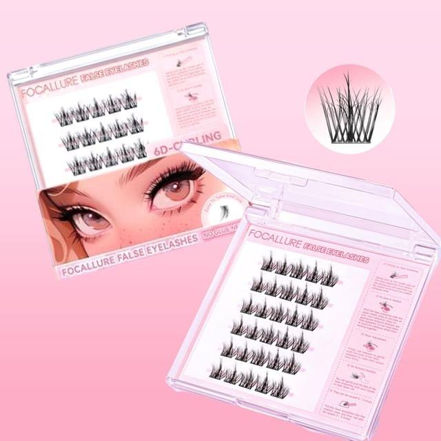 FOCALLURE - Glue-Free False Eyelash - CE04 #CE04 6D-Curling - 30 Clusters