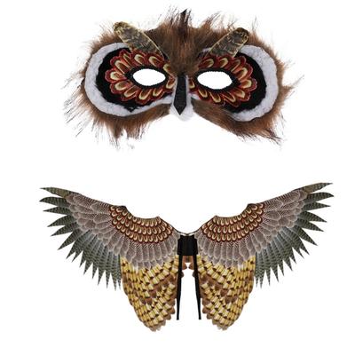 Halloween Eulenmaske Eulenflügel Tier Eulen Kostüm Verkleidungsflügel für den Kindergarten