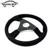 JDM V2 13inch Italy Suede Leather Universal Racing Sport Steering Wheel 320mm Flat Black Red Yellow BlueV232000