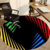 1pc Colorful Stripes Carpet, Round Non Slip Durable Large Size Office Carpet, Suitable for Office